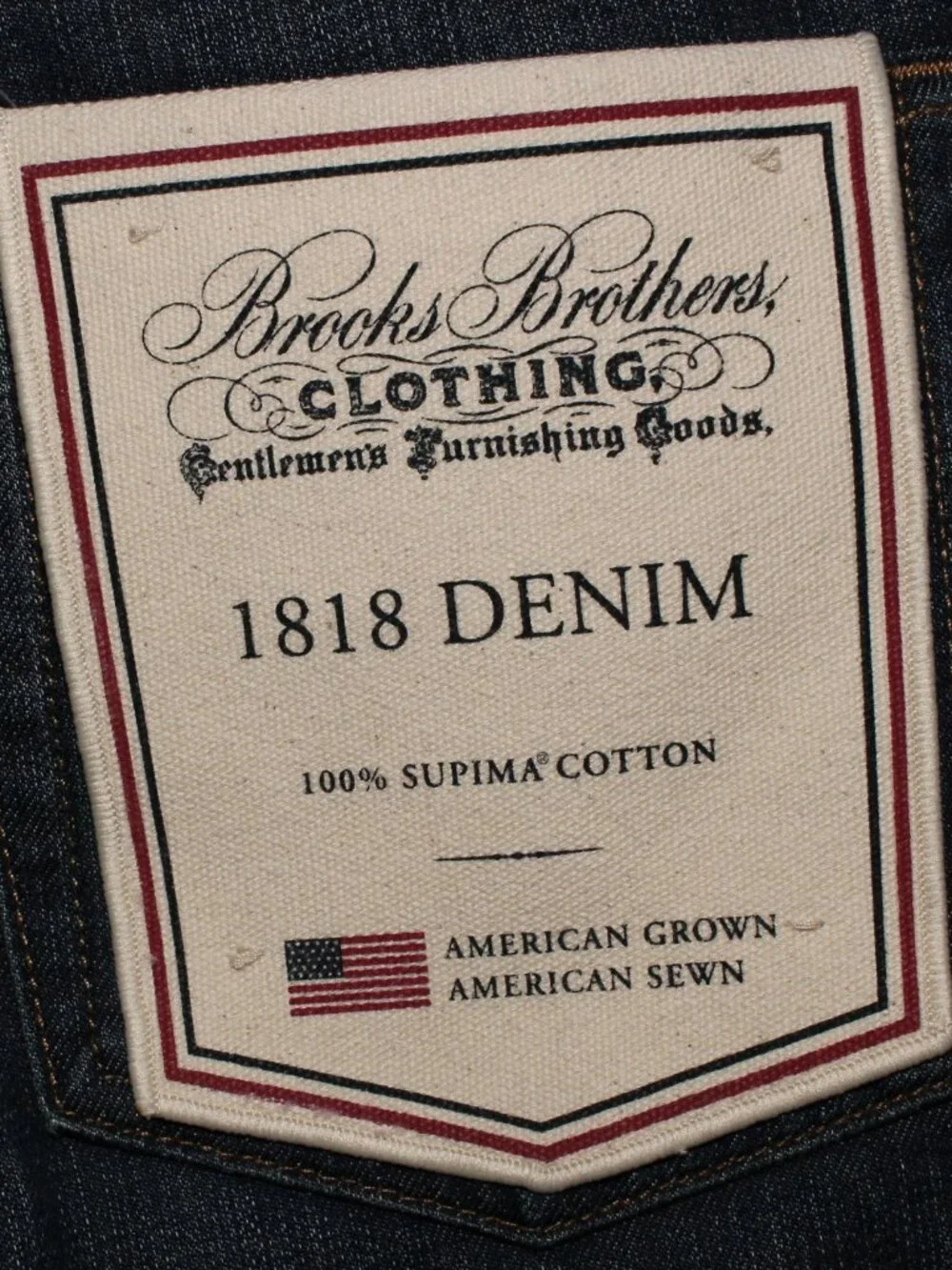 NWT Brooks Brothers 1818 Denim Size 36 x 34